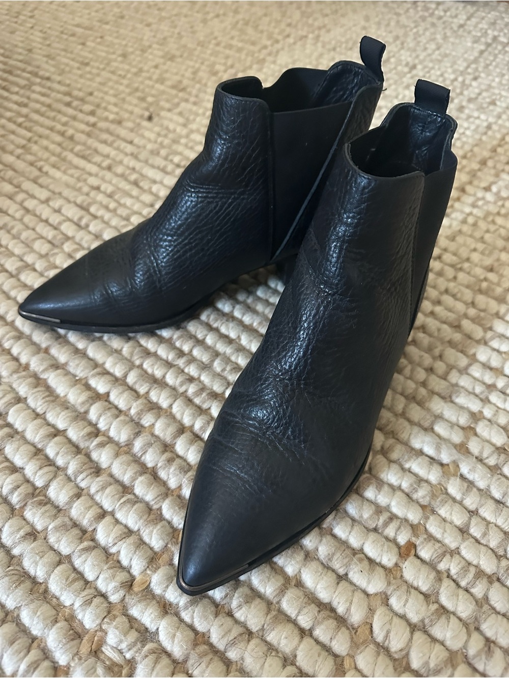 Acne Studios Black Leather Jensen Ankle Boots